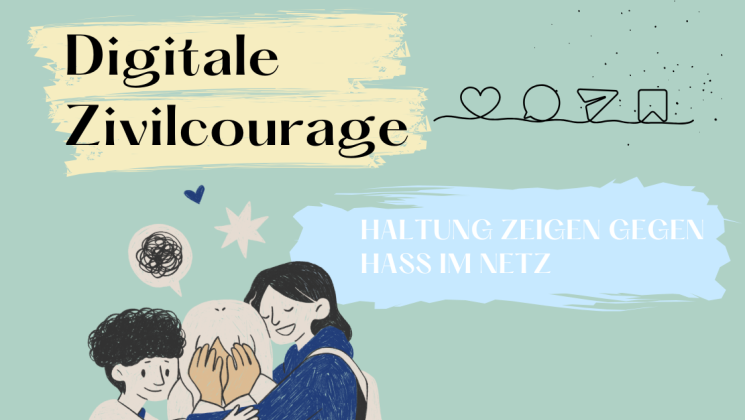 Eine Gruppe von Menschen zeigt Zusammenhalt und Unterstützung gegen Hass im Internet.
