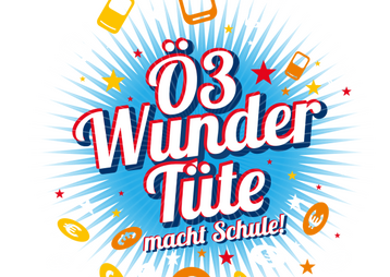 Logo von Ö3, Aufschrift WunderTüte macht Schule!